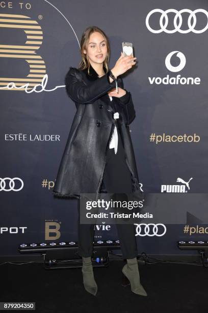 Elena Carriere attends the Place To B Influencer Award at Axel Springer Haus on November 25, 2017 in Berlin, Germany.