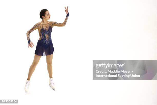 Polina Tsurskaya of Russia performs in the Ladies short program on Day 2 of the ISU Grand Prix of Figure Skating at Herb Brooks Arena on November 25,...