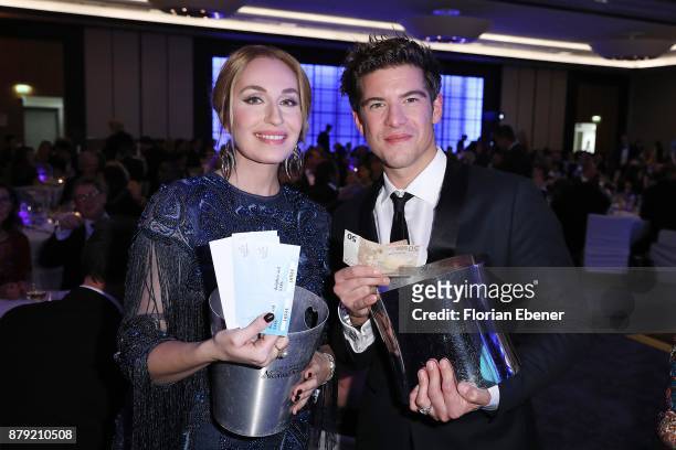 Elna Margret Zu Bentheim and Philipp Danne attend the charity event Dolphin's Night at InterContinental Hotel on November 25, 2017 in Duesseldorf,...