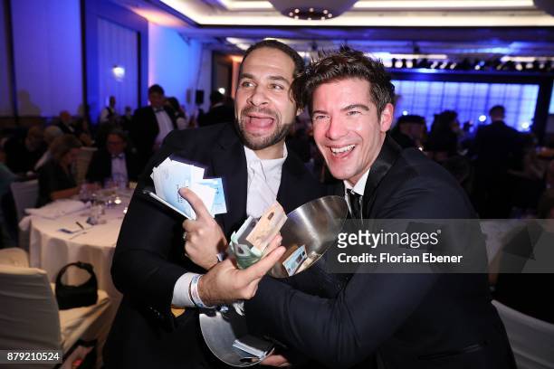 Mike Adler and Philipp Danne attend the charity event Dolphin's Night at InterContinental Hotel on November 25, 2017 in Duesseldorf, Germany.
