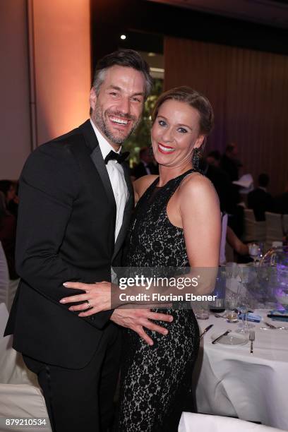 Stefan Bockelmann and Tina Bockelmann attend the charity event Dolphin's Night at InterContinental Hotel on November 25, 2017 in Duesseldorf, Germany.