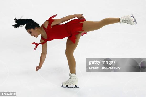 Gabrielle Daleman of Canada competes in the Ladies' Short Program during day two of 2017 Bridgestone Skate America at Herb Brooks Arena on November...