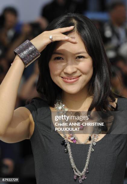 Chinese actress Zhang Ziyi, member of the jury Cinefondation, poses during the 62nd Cannes Film Festival on May 22, 2009. AFP PHOTO / ANNE-CHRISTINE...