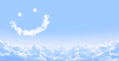 Smilie from cloud in blue sky