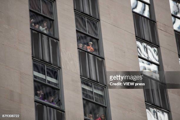 Hundreds of thousands of people attend to the 91st annual Macy's Thanksgiving Day Parade on November 23, 2017 in New York City.