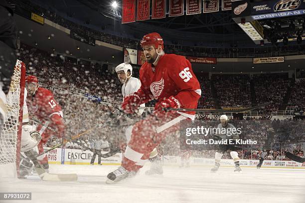 Detroit Red Wings Tomas Holmstrom in action vs Anaheim Ducks. Game 7. Detroit, MI 5/14/2009 CREDIT: David E. Klutho