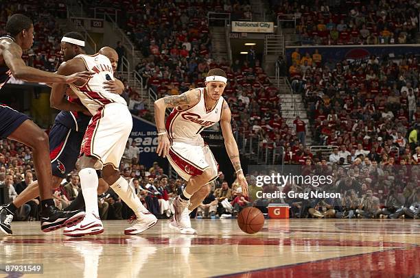 Playoffs: Cleveland Cavaliers Delonte West in action vs Atlanta Hawks. Game 2. Cleveland, OH 5/7/2009 CREDIT: Greg Nelson