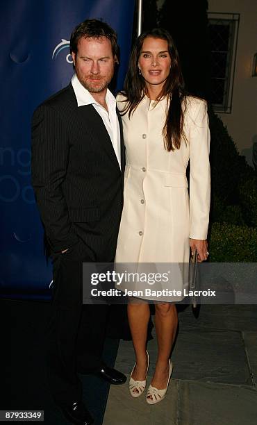 Chris Henchy and Brooke Shields arrive at the Annual Oceana Partner�s Awards Gala held at the home of Jena & Michael King on October 5, 2007 in...