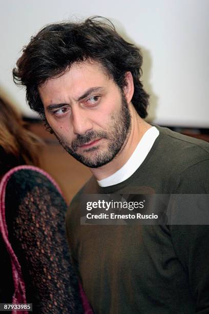 Italian Actor Filippo Timi attends the "Vincere" screening at the Eden Cinema on May 22, 2009 in Rome, Italy.