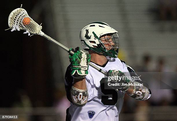 Tim Gottelmann of the Long Island Lizards controls the ball against the Washington Bayhawks during their Major League Lacrosse game on May 21, 2009...