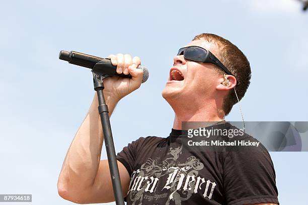 Brad Arnold of 3 Doors Down performs during the 2009 Miller Lite Carb Day concert at the Indianapolis Motor Speedway on May 22, 2009 in Indianapolis,...