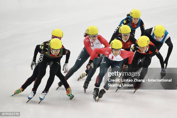 China team 1, Mixed team, China team 3 and Team of Canada compete in Mixed Team 2000m Relay final duirng the 2017 Shanghai Trophy at the Oriental...