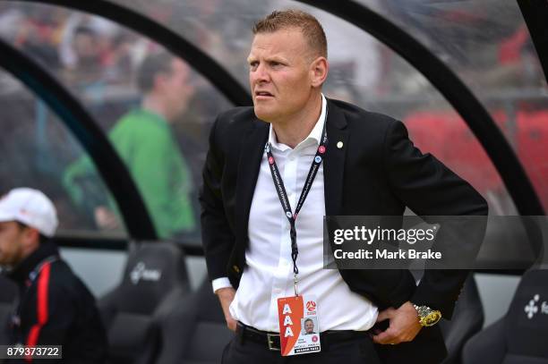 Josep Gombau coach of Western Sydney Wanderers before the round eight A-League match between Adelaide United and the Western Sydney Wanderers at...