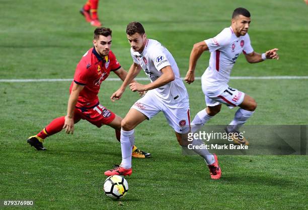 Oriol Riera of Western Sydney Wanderers during the round eight A-League match between Adelaide United and the Western Sydney Wanderers at Coopers...