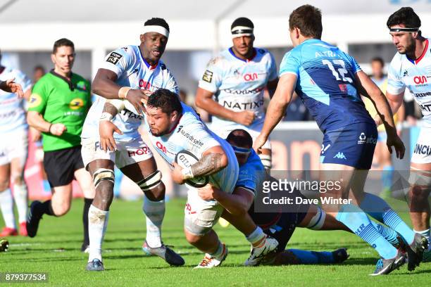 Ben Tameifuna of Racing 92 during the Top 14 match between Racing 92 and Montpellier on November 26, 2017 in Paris, France.
