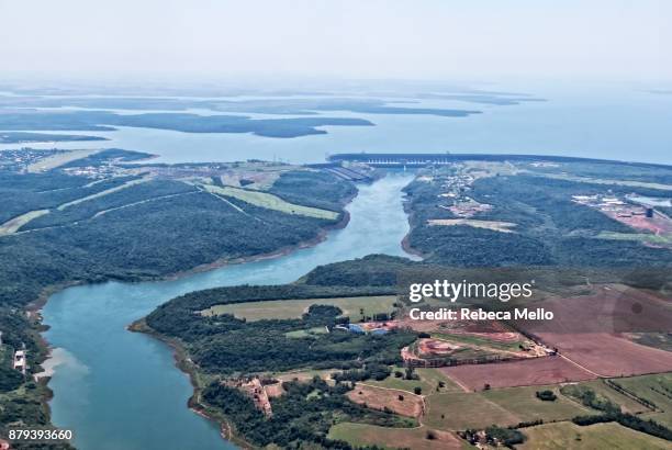 itaipu binational hydroelectric power plant - itaipu dam stock pictures, royalty-free photos & images