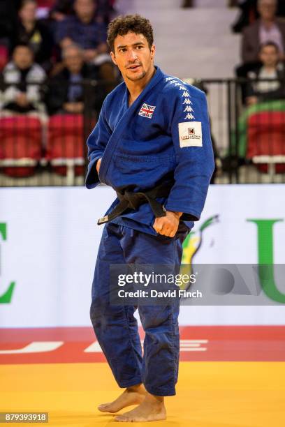 Ashley Mckenzie of Great Britain defeated Francisco Garrigos of Spain by a wazari in extra time to reach the u60kg final where he won the silver...