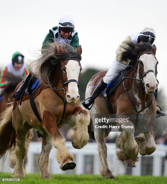 Stobillee Sirocco ridden by Bryony Frost race clear to win the Exeter Racecourse Clydesdale Stakes at Exeter Racecourse on November 26, 2017 in...