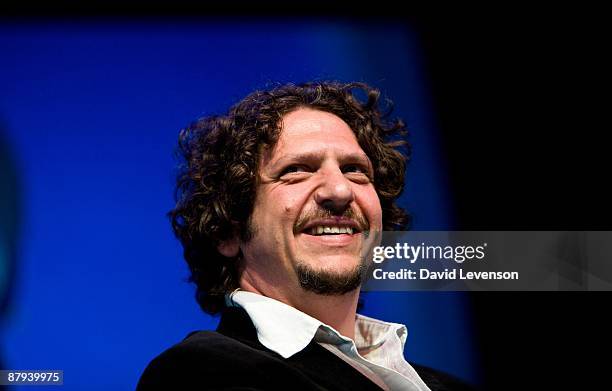 Jay Rayner, restaurant critic of The Observer, at the Hay Festival on May 23, 2009 in Hay-on-Wye, Wales.