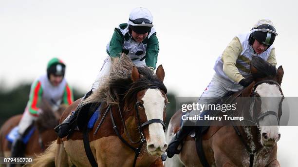 Stobillee Sirocco ridden by Bryony Frost race clear to win the Exeter Racecourse Clydesdale Stakes at Exeter Racecourse on November 26, 2017 in...