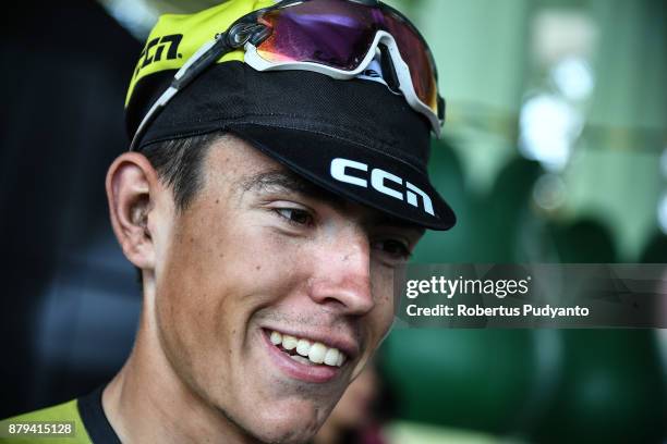 Daniel Whitehouse of England and CCN Cycling Team Laos is seen during stage 9 of the Tour de Singkarak 2017, Pasaman-Bukittinggi 117,2 km on November...