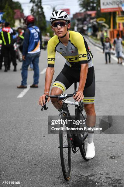 Daniel Whitehouse of England and CCN Cycling Team Laos competes during stage 9 of the Tour de Singkarak 2017, Pasaman-Bukittinggi 117,2 km on...