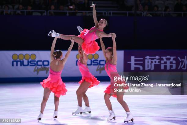 Team Paradise of Russia performs during the 2017 Shanghai Trophy Exhibition at the Oriental Sports Center on November 26, 2017 in Shanghai, China.
