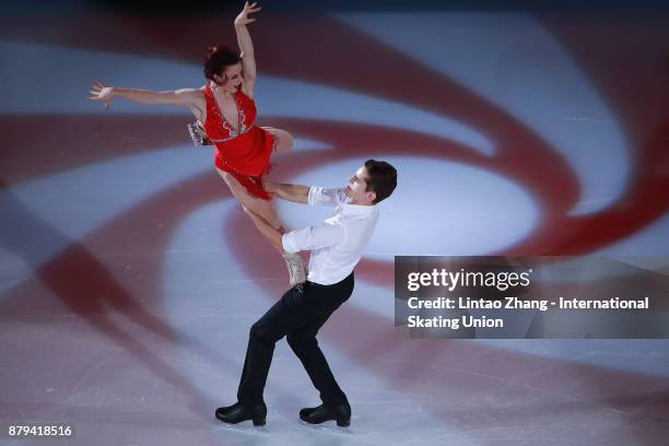 Marie-Jade Lauriault and Romain Le Gac of France performs during the 2017 Shanghai Trophy Exhibition at the Oriental Sports Center on November 26,...