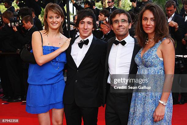 Journalist David Pujadas and his son Victor attend the 'Face' Premiere at the Grand Theatre Lumiere during the 62nd Annual Cannes Film Festival on...