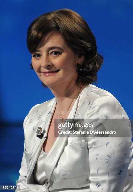 Cherie Blair attends 'Che Tempo Che Fa' Tv Show on May 23, 2009 in Milan, Italy.