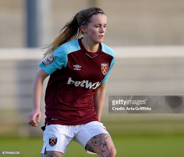 Molly Peters of West Ham United goalscorer during the FA Womens Premier League match between West Ham United Ladies and C&K Basildon Ladies at Rush...