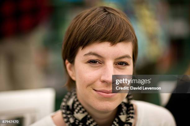 Becky Hunt , writer, poses for a portrait at the Hay festival on May 24, 2009 in Hay-on-Wye, Wales.