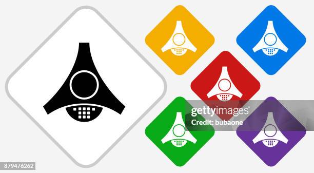 office intercom farbe diamant vektor icon - buzzer stock-grafiken, -clipart, -cartoons und -symbole