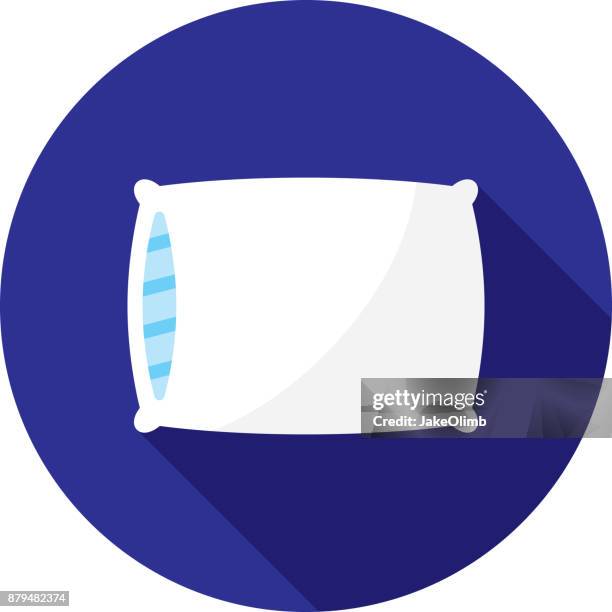 illustrazioni stock, clip art, cartoni animati e icone di tendenza di icona cuscino piatta - cuscino