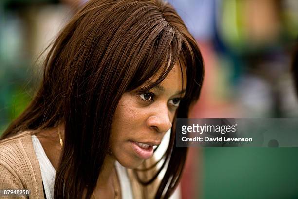 Dambisa Moyo, Zambian Economist and author of 'Dead Aid: Why Aid is Not Working and How There is a Better Way For Africa', attends the Hay festival...