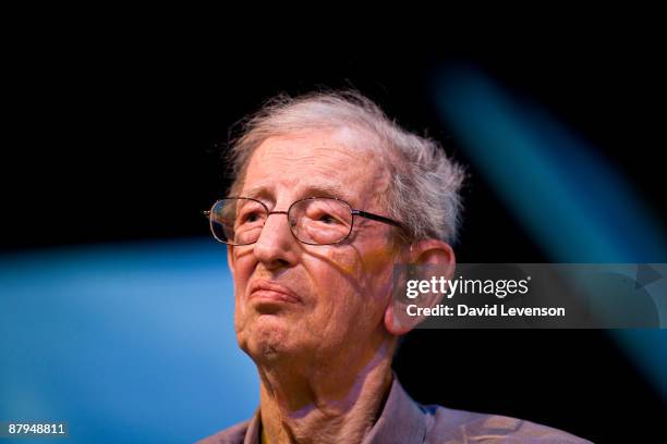 Eric Hobsbawm, historian and writer, speaking at the Hay festival on May 24, 2009 in Hay-on-Wye, Wales.