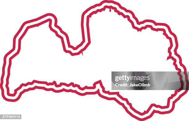latvia outline - riga latvia stock illustrations