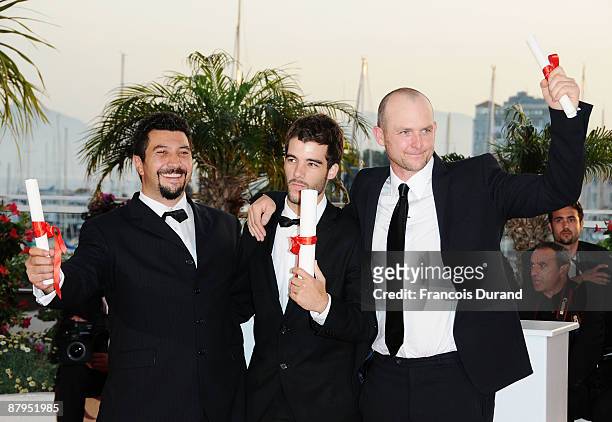 Directors Louis Sutherland and Mark Albiston with their Special Mention award for "The Six Dollar Fifty Man" and director Joao Salaviza with his...