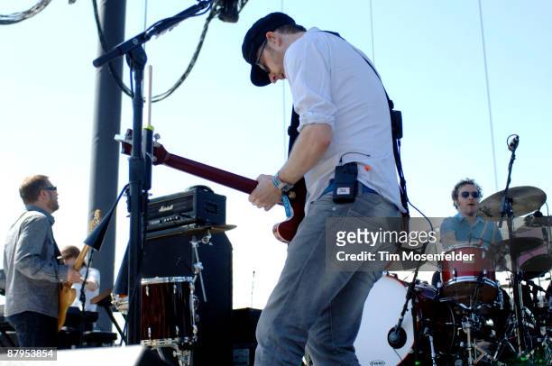 Jimi Goodwin, Jez Williams, and Andy Williams of Doves perform as part of the Sasquatch! Music Festival at the Gorge Amphitheatre on May 23, 2009 in...