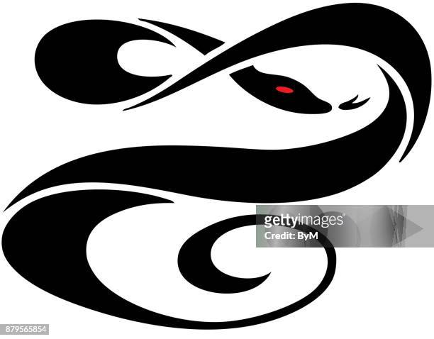 ilustrações de stock, clip art, desenhos animados e ícones de tribal tattoo designs 13 corrugated snake - hongi