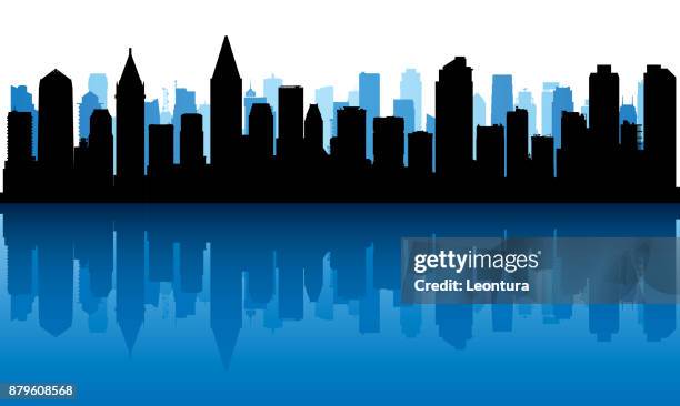 san diego (all buildings are complete and moveable) - san diego skyline night stock illustrations