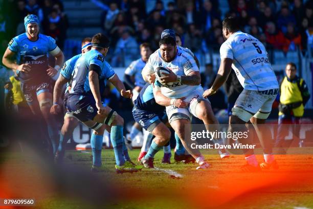 Ben Tameifuna of Racing 92 during the Top 14 match between Racing 92 and Montpellier on November 26, 2017 in Paris, France.