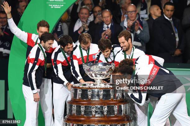 France's Gilles Simon, Nicolas Mahut, Jeremy Chardy, Julien Benneteau, Pierre-Hugues Herbert, Richard Gasquet, Lucas Pouille, Jo-Wilfried Tsonga and...