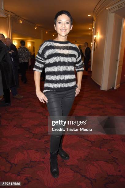 Madeleine Wehle attends the premiere of 'Gayle Tufts - Very Christmas' on November 26, 2017 in Berlin, Germany.