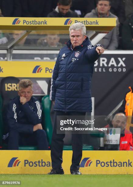 Coach Jupp Heynckes of Bayern Munchen during the German Bundesliga match between Borussia Monchengladbach v Bayern Munchen at the Borussia Park on...