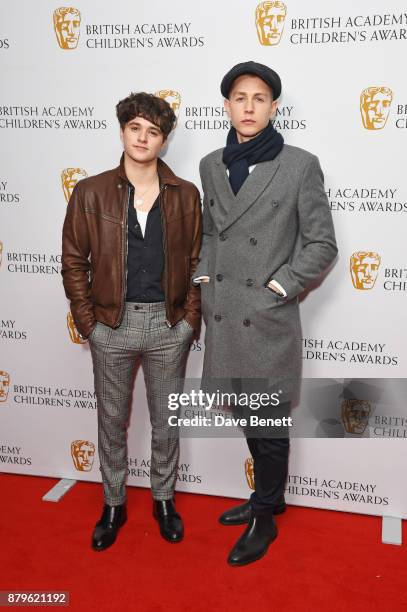 Bradley Simpson and James McVey of The Vamps attend the BAFTA Children's Awards at The Roundhouse on November 26, 2017 in London, England.