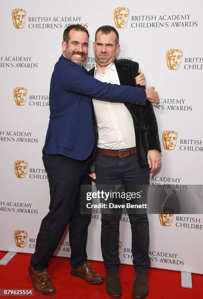 Xand Van Tulleken and Chris Van Tulleken attend the BAFTA Children's Awards at The Roundhouse on November 26, 2017 in London, England.