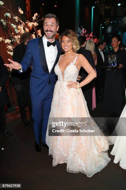 Jochen Schropp, Shirin David during the Bambi Awards 2017 after party at Atrium Tower, Stage Theater on November 16, 2017 in Berlin, Germany.