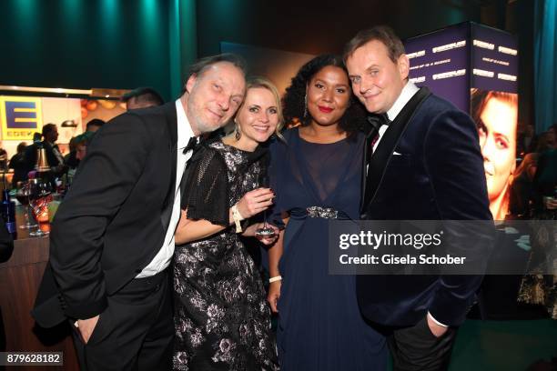 Martin Brambach and his wife Christine Sommer, Devid Striesow and his girlfriend Ines Ganzberger during the Bambi Awards 2017 after party at Atrium...