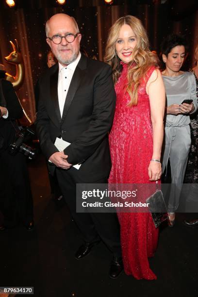 Harald Krassnitzer and his wife Ann Kathrin Kramer during the Bambi Awards 2017 at Stage Theater on November 16, 2017 in Berlin, Germany.